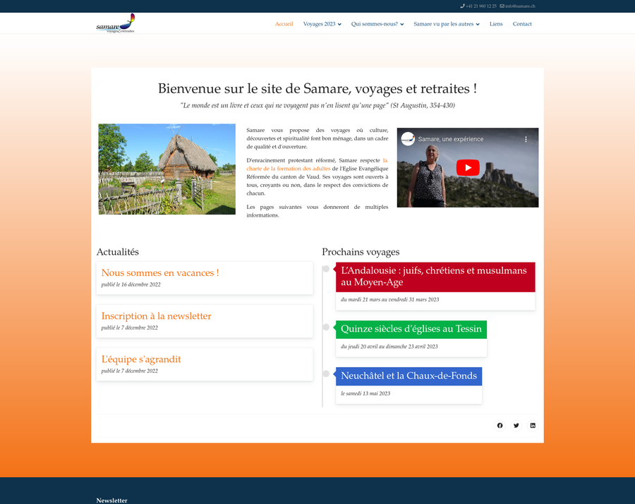 Samare, voyages et retraites